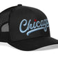 Chicago Trucker Hat  |  Script Snapback