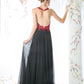 Lace Bodice Chiffon Sheath Dress - Farnelli