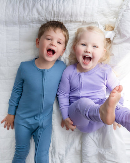 Blue Bamboo Toddler Pajamas – Romper