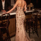 Strapless Sequin Embellished Fitted Dress - Farnelli