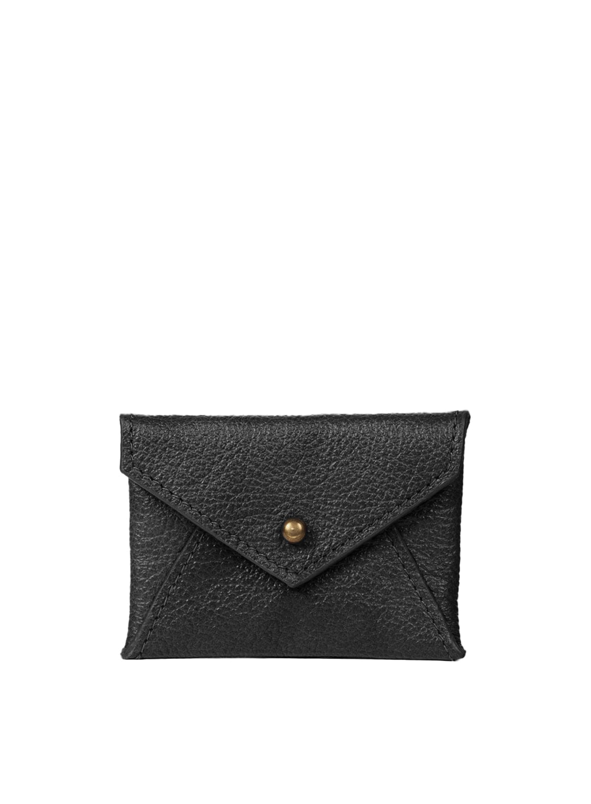 Black Deux Mains coin pouch, front view