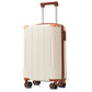 HouseOfZazla brown and white expandable hardshell 6-piece luggage set with TSA locks