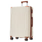 Brown and white HouseOfZazla expandable hardshell 6-piece luggage set with TSA locks