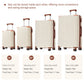 Brown and white HouseOfZazla expandable hardshell 6-piece luggage set with TSA locks