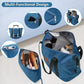 HouseOfZazla blue hardshell 6-piece luggage set with matching suitcases and travel bags