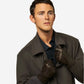 CR3103 (brown) - Men’s handsewn Italian rabbit fur gloves