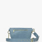 Baldwin Baby Company Ono Crossbody Belt Bag diaper bag in Zephyr blue, rear view