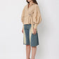 Gracia Fashion Women's Crossbody Long Sleeve Solid Top