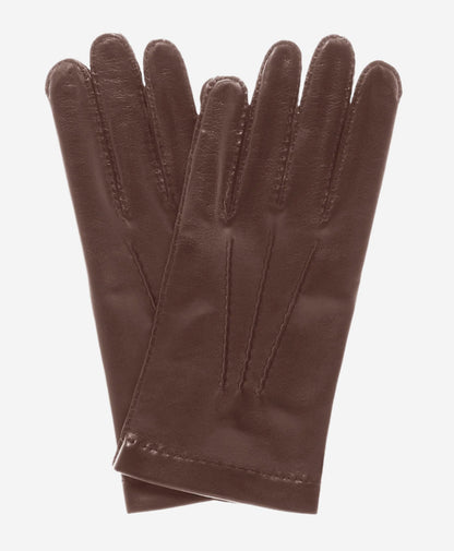 CS1003 (brown) - Men’s Italian handsewn silk lined leather gloves