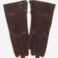 CS4345 (brown) - Women's Italian Silk Lined Leather Gloves with 2 Buttons