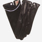 CS4622 (black) - Women's Italian Silk Lined Leather Gloves with Swarovski Crystal Trim