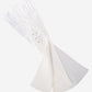 Angelina (ivory) - Italian silk lined 16-button length leather bridal / opera gloves