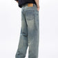 Men's Washed Wide Leg Jeans - Farnelli