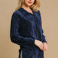 Umgee Side Slit Texture Button Up Shirt - Farnelli