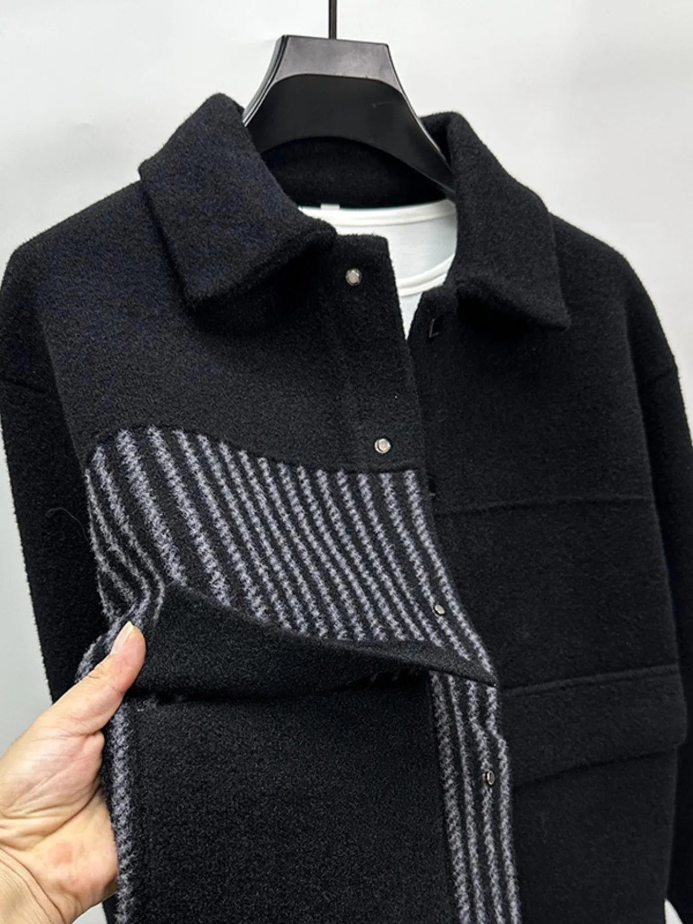 Men's Plus Size Button Up Long Sleeve Jacket - Farnelli