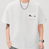 Men's Plus Size Round Neck Half Sleeve T-Shirt - White