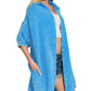 Zenana Washed Double Gauze Button Down Shirt Dress - Farnelli
