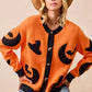 BiBi Halloween Witch Hat Moon Bat Artwork Cardigan - Farnelli