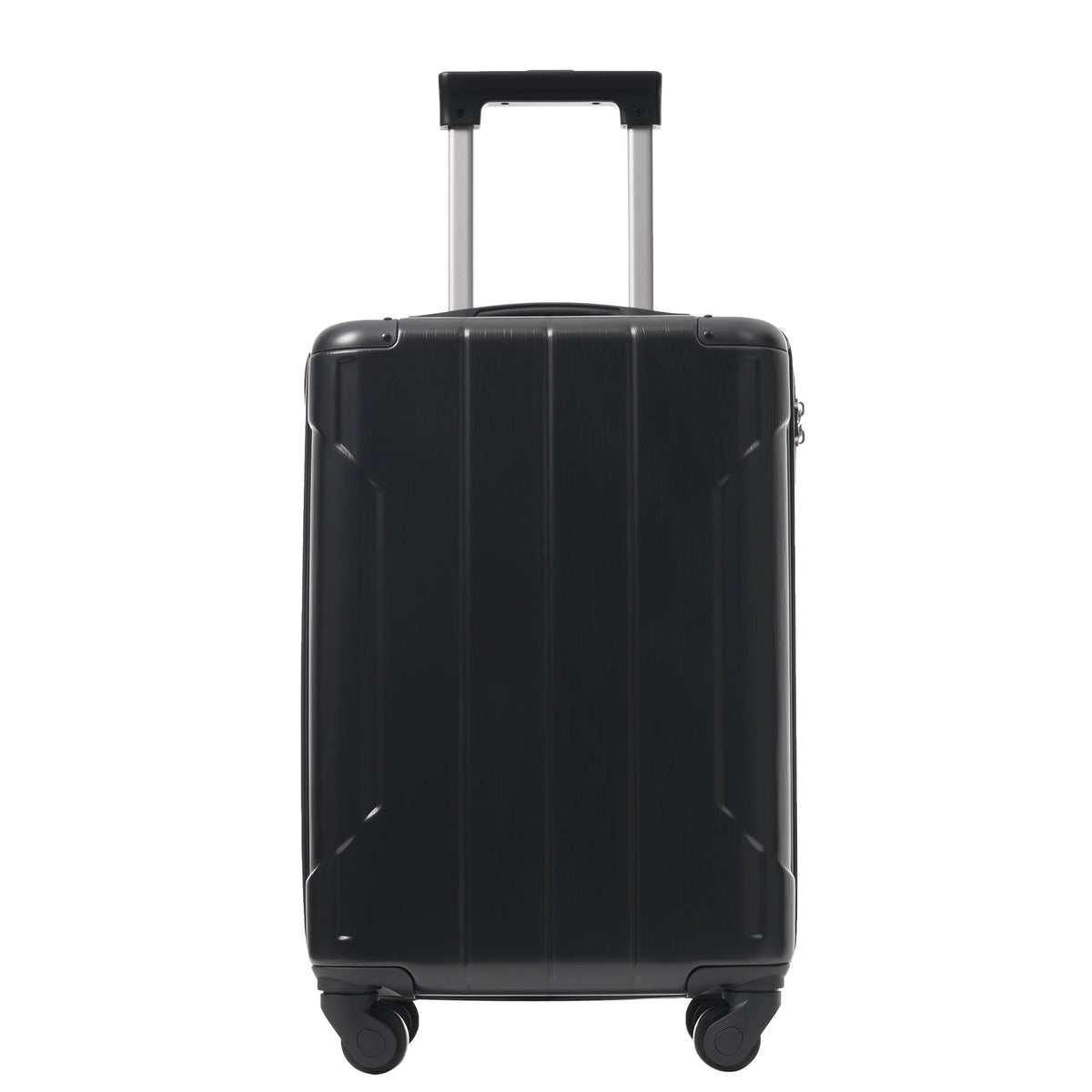HouseOfZazla 20-inch black hardshell carry-on luggage with TSA lock
