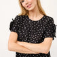 And The Why Embellished Sleeve Polka Dots Shift Dress - Farnelli