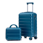 HouseOfZazla dark blue ABS hard case luggage set with spinner wheels