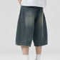 Men's Vintage Washed Denim Bermuda Shorts - Farnelli