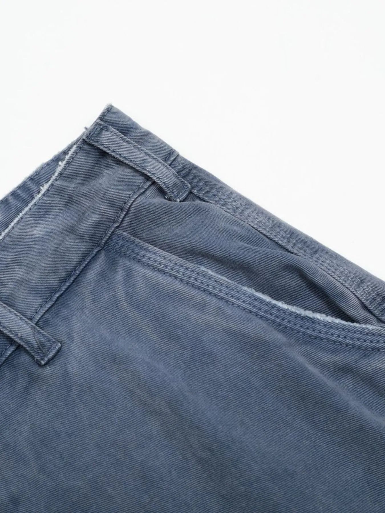 Men's Wide-Leg Cargo Jeans with Side Pockets - Farnelli