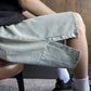 Men's Plus Size Loose Fit Wash Denim Shorts - Farnelli