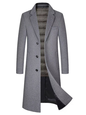 Men's Classic Button Up Overcoat - Farnelli