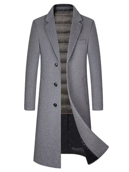 Men's Classic Button Up Overcoat - Farnelli