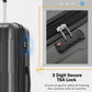 HouseOfZazla expandable 2-piece luggage set with TSA lock and spinner wheels in multiple colors