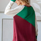 HOPELY Full Size Color Block Long Sleeve T-Shirt - Farnelli