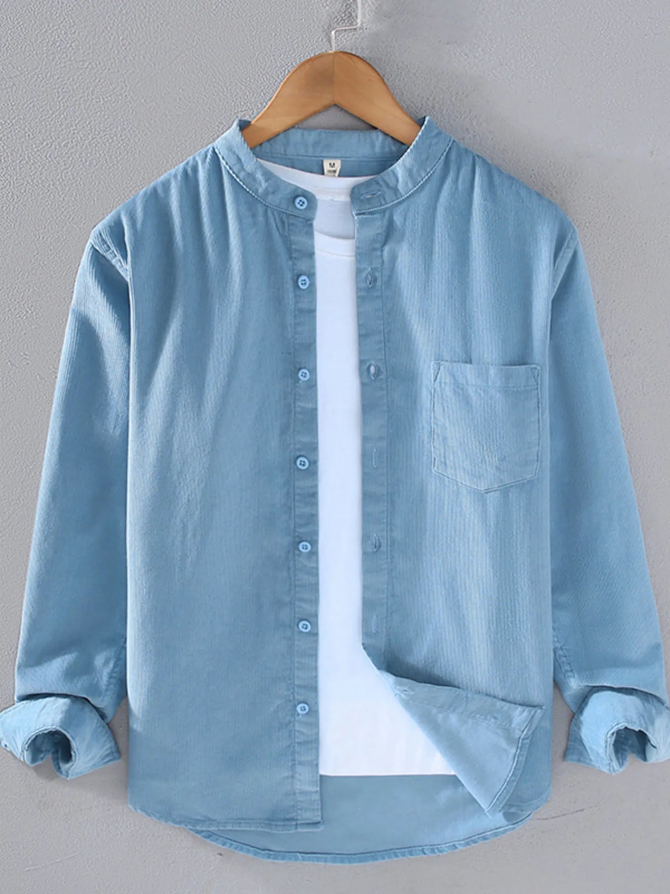 Men's Plus Size Button Up Long Sleeve Shirt - Farnelli