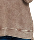 Zenana Full Size Acid Washed Double Ribbed Hi-low Sweatshirt Plus Size - Farnelli