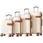 HouseOfZazla 4-piece hard shell luggage set with spinner wheels in multiple colors