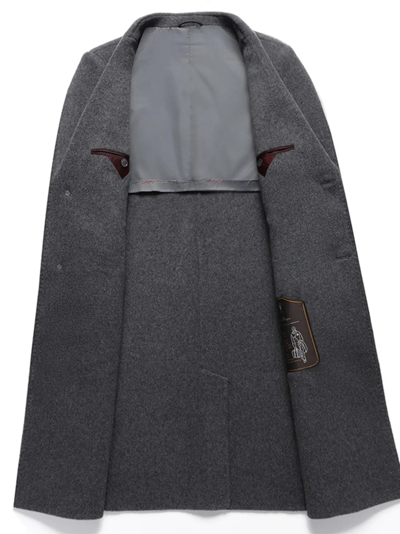 Men's Plus Size Lapel Collar Long Coat - Farnelli