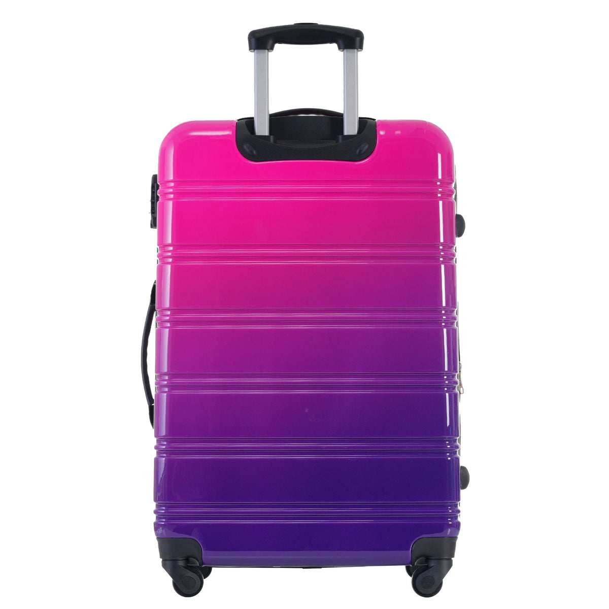 HouseOfZazla gradient color hardshell luggage set in light blue or purple with spinner wheels and TSA lock
