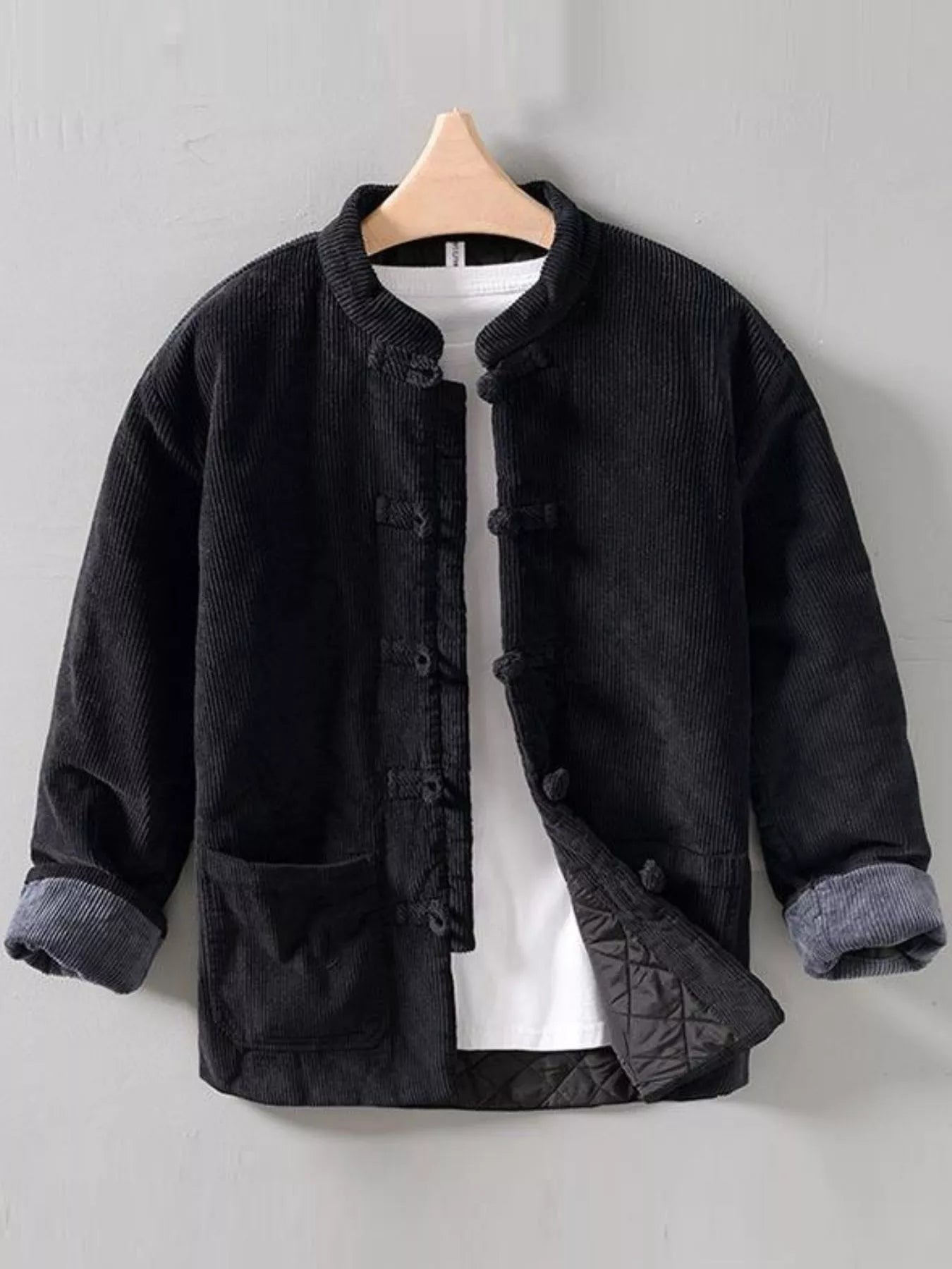 Men's Button Front Long Sleeve Jacket - Farnelli