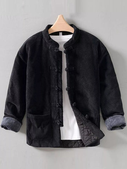 Men's Button Front Long Sleeve Jacket - Farnelli