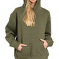 Zenana Fleece Kangaroo Pocket Hoodie - Farnelli