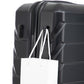 HouseOfZazla 3-piece spinner wheel luggage set with combination locks, shown in multiple sizes