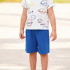 Children's Printed Tee & Shorts Set - Blue