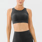 Round Neck Wide Strap Active Bra - Farnelli