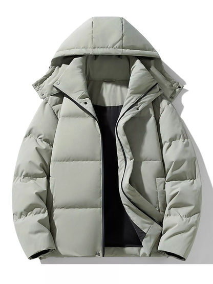 Men's Plus Size Hooded Padded Winter Puffer Jacket - Farnelli