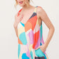 And The Why Tied Shoulder Straps Wide-Leg Geo Print Jumpsuit - Farnelli