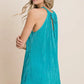 BiBi Pleating Knit Halter Neck Top - Farnelli