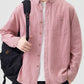 Men's Full Size Casual Striped Corduroy Shirt Plus Size - Farnelli