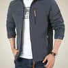 Men's Plus Size Lightweight Outdoor Windproof Jacket - Gray