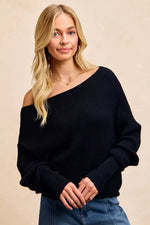 BiBi Waffle Knit Off Shoulder Top - Farnelli