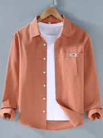 Men's Plus Size Button Up Long Sleeve Shirt - Farnelli